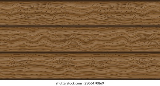 Background, texture of old wood.  Brown wood planks.Vector illustration. Eps 10.