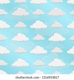 Background / texture / pattern with clouds on a clear sky background.