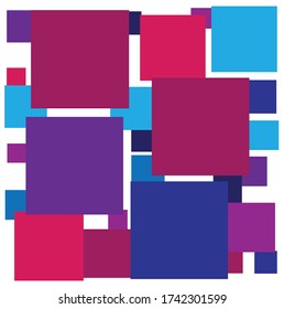 Background texture pattern, vector design, geometric and abstract in red, purple and blue colors on white background.