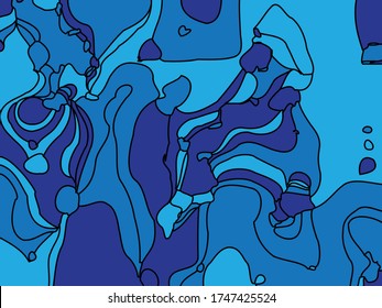 Background texture pattern, vector design, geometric and abstract in blue and black colors.