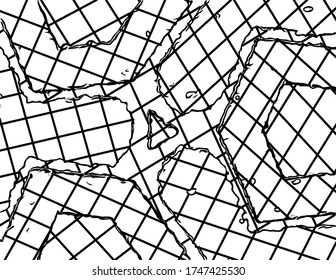 Background texture pattern, vector design, geometric and abstract in black and white colors.