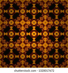 Background, texture with pop art effect. Technologic fabric tile card cover print badge. Geometric design template with black, red and yellow elements. Vector seamless pattern.