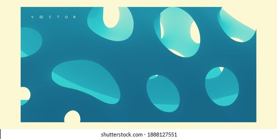 Background texture of porous material. Macrostructural design for flyer, poster, cover or brochure. 3D vector illustration.