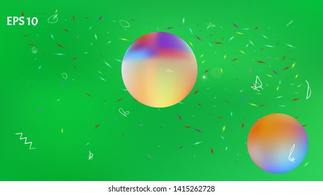 Background texture, texture. Pristine space fantasy. Elementary colorific illustration design. Green colored. Space background pattern. Colorful new space pattern.