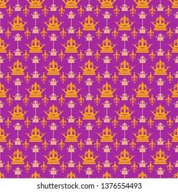 Background texture seamless pattern in Royal style, vector image