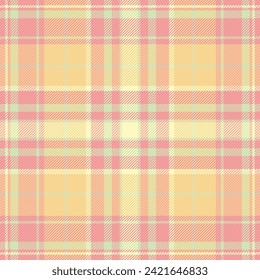 Background texture seamless of vector tartan plaid with a check textile pattern fabric in red and amber colors.