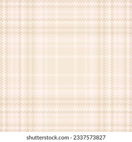 Background texture textile of seamless plaid vector with a fabric pattern tartan check in antique white and light colors.