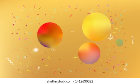 Background texture, unused. Creative colorific illustration idea. New space fantasy. Gold colored. Funny cosmos background. Colorful  funny cosmos bacground.