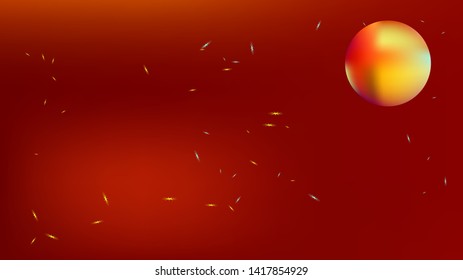 Background texture, unused. Usefull colorific illustration design. Clean space fantasy. Red colored. Remarkable universe background.