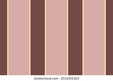 Background texture vertical of seamless fabric vector with a textile stripe lines pattern in wheat and red colors.