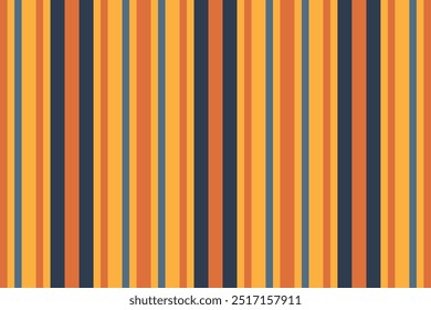 Background texture vertical of textile lines fabric with a vector pattern stripe seamless in amber and orange colors.