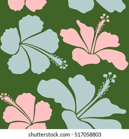 Background texture, wallpaper, floral theme. Abstract ethnic vector seamless pattern. Tribal art boho print, vintage neutral and green flower background.