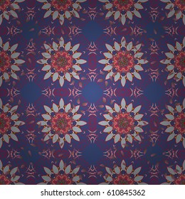 Background texture, wallpaper, floral theme in colors. Abstract ethnic vector seamless pattern. Tribal art boho print, vintage flower background.