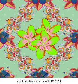 Background texture, wallpaper, floral theme. Abstract ethnic vector seamless pattern. Boho art print, vintage flower background.