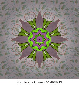 Background texture, wallpaper, floral theme in blue and pink colors. Abstract ethnic vector seamless pattern. Tribal art boho print, vintage flower background.