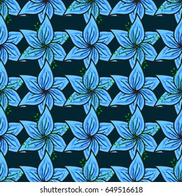 Background texture, wallpaper, floral theme in colors. Abstract ethnic vector seamless pattern. Tribal art boho print, vintage flower background.