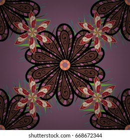 Background texture, wallpaper, floral theme in colors. Abstract ethnic vector seamless pattern. Tribal art boho print, vintage flower background.
