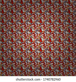 Background texture, wallpaper, theme in white, black and red colors. Tribal art print, vintage background. Abstract ethnic vector seamless pattern.