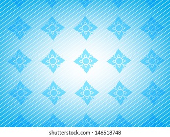 background thai art blue pattern