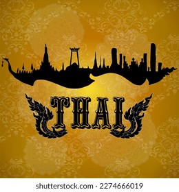 thailändische Hintergrundvorlage thailändisch traditionell