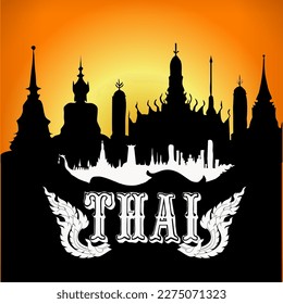 thailändische Hintergrundvorlage thailändisch traditionell