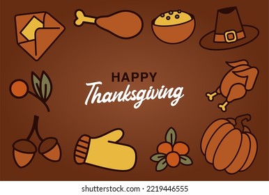 Background for thanksgiving celebration vector design