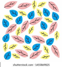 background that contains a mixture of leaves with various colors