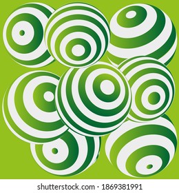 background with the theme of a large green gradation ball