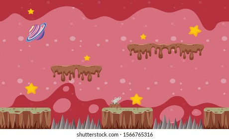 Hintergrundthema mit Planet und Sternengrafik
