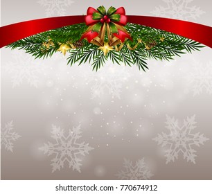 Background theme with snowflakes on christmas illustration
