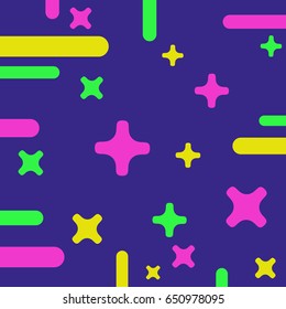 Background with thick rounded lines and simple crosses 