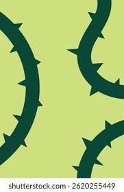 Background thorn sharp nature green unique design