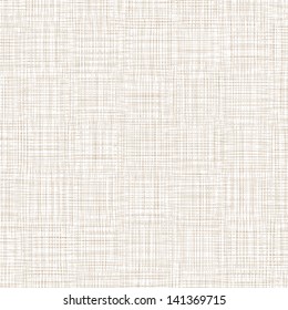 Background With Threads. White Brown Linen. Vector Illustration