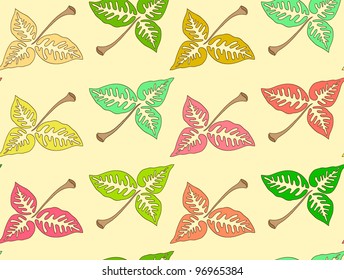 Background three leaves color