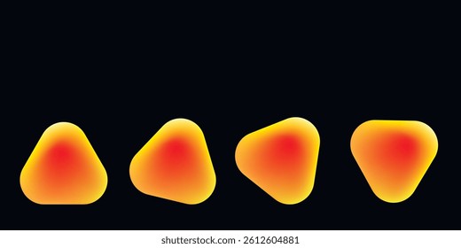 background with three triangles the color of a pear