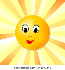 Background tile - image cheerful image of the sun for the joy of life