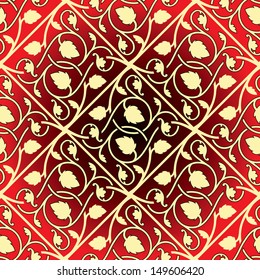 Background tile ornament inspired by floor in Sainte-Chapelle The Holy Chapel in Paris