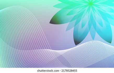 Background title gift card floral theme colors template with bright gradient light. Shining themed poster, business card, banner, spa page cover and brochure, design packing for textile. EPS10 vector