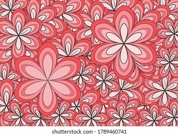 background, top red flowers seamless. 