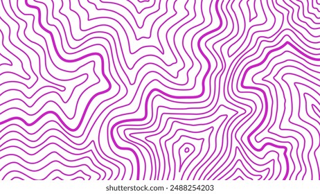 Hintergrund mit topographischen Konturen. Konturhintergrund. Hintergrund des topographischen Kartenmusters. Abstrakter Wellenlinienhintergrund. Topographischer Konturenkartenhintergrund.
