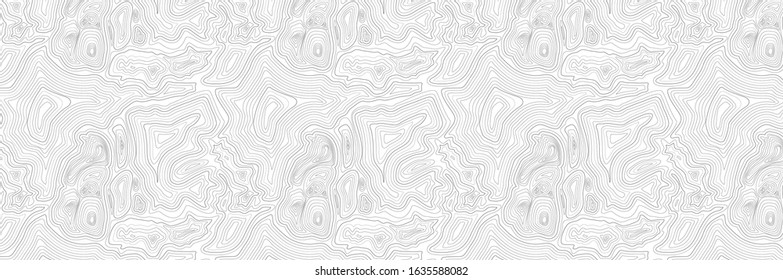 Background of the topographic map. Abstract black and white topographic contours lines of mountains. Topography map art curve drawing. Topographic map lines, contour background. Geographic abstract 