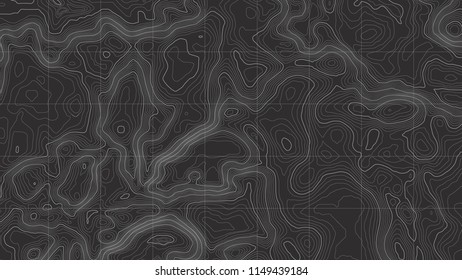 Background of the topographic map. Topographic map lines, contour background. Geographic abstract grid. EPS 10 vector illustration.
