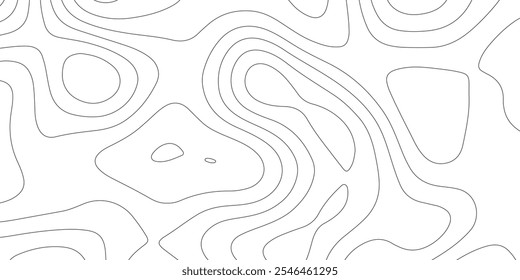 Background of the topographic map. Topographic map lines, contour background. Geographic abstract grid. Modern reliefs wavy and curved lines background. Vector illustration.