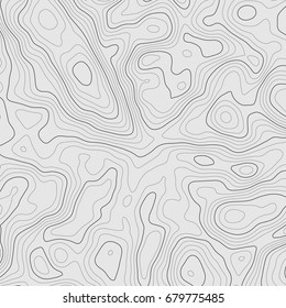 Background of the topographic map. Topographic map lines, contour background. Geographic grid, vector abstract.