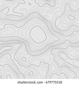 Background of the topographic map. Topographic map lines, contour background. Geographic grid, vector abstract.