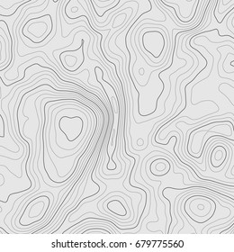 Background of the topographic map. Topographic map lines, contour background. Geographic grid, vector abstract.