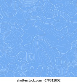Background of the topographic map. Topographic map lines, contour background. Geographic grid, vector abstract.