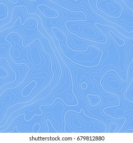 Background of the topographic map. Topographic map lines, contour background. Geographic grid, vector abstract.