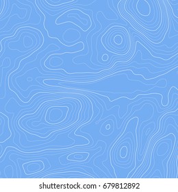 Background of the topographic map. Topographic map lines, contour background. Geographic grid, vector abstract.