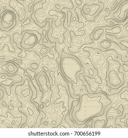 Background of the topographic map. Topographic map lines, contour background. Geographic grid, vector abstract.